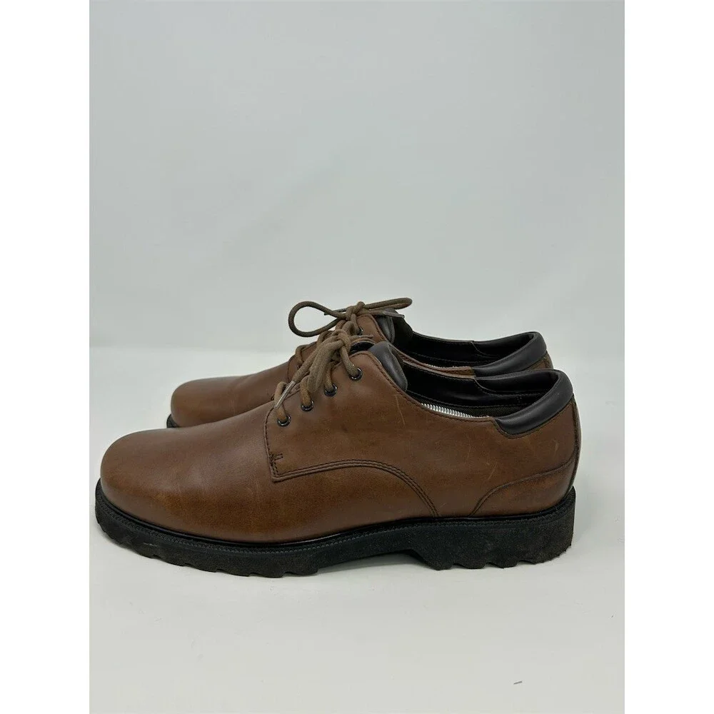 Rockport Northfield Waterproof Plain Toe Oxford Shoes Brown Lace-Up Men's 13 XW